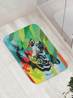 Коврик противоскользящий JoyArty "Акварельный тигр" для ванной, сауны, бассейна, 77х52 см