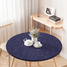 Скатерть на кухонный стол JoyArty "Звездное небо и созвездия" круглая диаметр 75-100 см