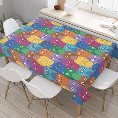 Прямоугольная водоотталкивающая тканевая скатерть на стол JoyArty с рисунком 145 на 180 см