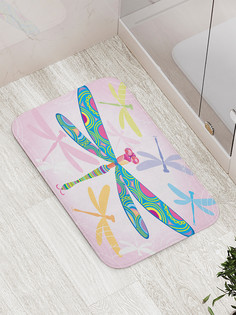 Коврик JoyArty "Ажурные крылья стрекозы" для ванной, сауны, бассейна, 77х52 см