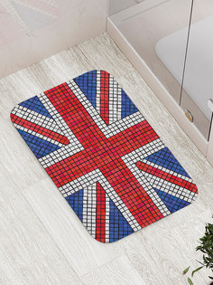 Коврик JoyArty "Мозаика флага Великобритании" для ванной, сауны, бассейна, 77х52 см
