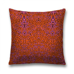 Наволочка декоративная JoyArty "Красно-розовый леопард" на молнии 45x45 см