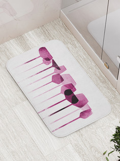 Коврик противоскользящий JoyArty "Однотонные бокалы" для ванной, сауны, бассейна, 77х52 см