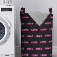 Корзина для белья в ванную органайзер JoyArty love 60x40 см