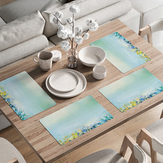 Комплект тканевых салфеток JoyArty Цветочный ковер для сервировки стола 46x30 см, 4шт