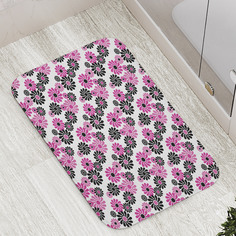Коврик противоскользящий JoyArty "Лепестковые цветы" для ванной, сауны, бассейна, 77х52 см