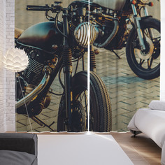 Шторы фотошторы JoyArty Cafe Racer 145х265 см 2 полотна сатен p_422867_145x265