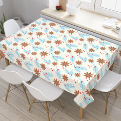 Прямоугольная тканевая скатерть на стол JoyArty с рисунком "Пряная гвоздика" 120x145 см