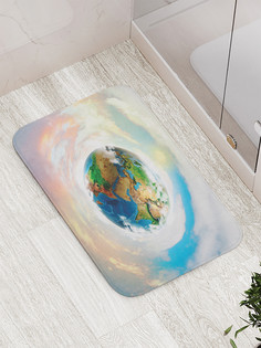 Коврик противоскользящий JoyArty "Чистая планета" для ванной, сауны, бассейна, 77х52 см