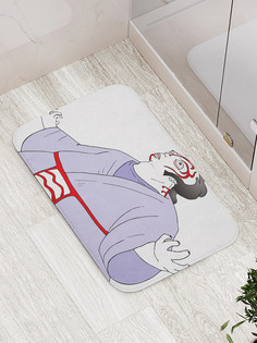 Коврик противоскользящий JoyArty "Японский сегун" для ванной, сауны, бассейна, 77х52 см