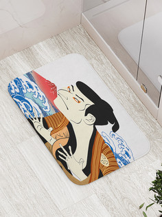 Коврик противоскользящий JoyArty "Японская иллюстрация" для ванной,сауны, бассейна,77х52см