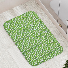 Коврик противоскользящий JoyArty "Тропическая зелень" для ванной сауны бассейна 77х52см