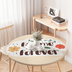 Скатерть на кухонный стол Femme forever на резинке 75-100 см Joy Arty