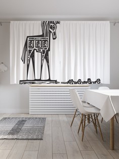 Классические шторы JoyArty "Троянский конь", серия Oxford DeLux, 2 полотна 145x180 см