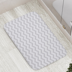Коврик противоскользящий JoyArty "Спокойный зигзаг" для ванной, сауны, бассейна, 77х52 см
