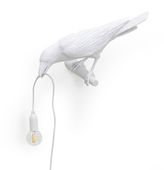 Светильник настенный Bird Lamp Looking Left, белый Seletti