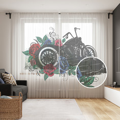Тюль фототюль JoyArty Крузер 290x265 на шторной ленте tul_422866_145х265