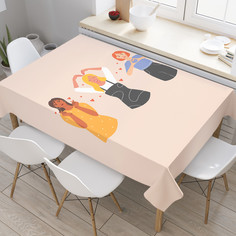 Прямоугольная водоотталкивающая скатерть на стол с рисунком JoyArty "Признание в любви"