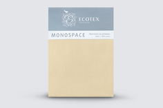 Простыня натяжная на резинке 90х200х23 Ecotex Моноспейс, сатин, кремовый
