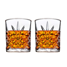 Набор стаканов 4 шт, Aura of Bohemia, резное стекло, 310 мл