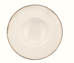 Набор тарелок BONNA для пасты диаметр 28см 400мл ретро коричневый край