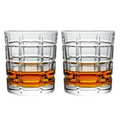 Набор стаканов 4 шт, Aura of Bohemia, резное стекло, 320 мл