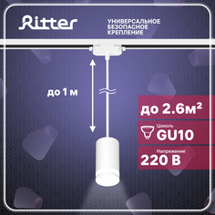 Светильник трековый подвесной ARTLINE цилиндр 55х100 GU10 алюминий пластик Ritter