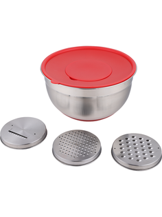Миска MercuryHaus с силиконовой крышкой и съемными терками сталь 3л MC-6921