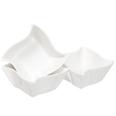 Салатник керамика, квадратный, 3 шт, 10х10 см, Винт, Y6-2522 No Brand