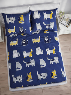 Простынь на резинке Кот Коттон "Котятки" 90х200 см