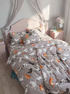 Пододеяльник Кот Коттон "Kitties" 2-спальный 175х215 см