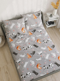 Простынь на резинке Кот Коттон Kitties 90х200 см