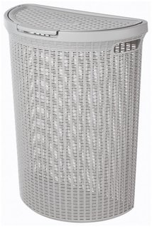 Корзина для белья Eco Style 460х265х610мм (светло серый) Бытпласт