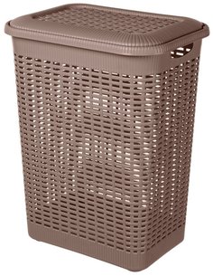 Корзина для белья 50л 420*310*560см (коричневый) Бытпласт
