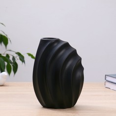 Ваза керамика "Волны" 5,5х16х23 см, d горлышка 3,5 см, микс No Brand