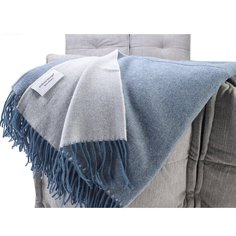 Плед из шерсти мериноса ambient Lounge - Merino Throw - Blue Mist голубой-130х170см