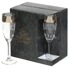 Бокалы для шампанского GN1_1687_3 GLASSTAR "Барокко" 0,17л 6пр. стекло прозрачн.(х4) No Brand
