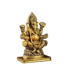 Фигура "Ганеша" золото, 20х12х8см Хорошие сувениры