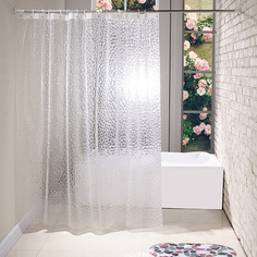 Штора для ванной комнаты Ridberg Коралл PEVA 180 x 200 см (Clear)