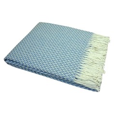 ВЛАДИ Плед Валенсия 140х200см, Антонио, бел/яр.гол, хл 50%, пэ 30%, пан 20% Vladi