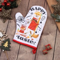 Доляна Варежка-прихватка "Happy new taste" 20х27см,100% п/э
