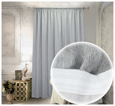 Штора Amore Mio Soft 200x270, серый, 1 шт.