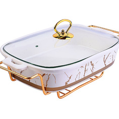 Мармит 3,2 л на 2 свечи с крышкой на подставке LORAINE 31394