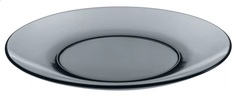Тарелка для вторых блюд Glass Ink Crystal Rock Grey 20 см серая