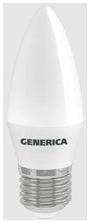 Лампа светодиодная C35 10Вт свеча 3000К E14 230В GENERICA LL-C35-10-230-30-E14-G