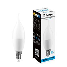 Лампа светодиодная LB-770 Свеча на ветру E14 11W 6400K FERON 25952