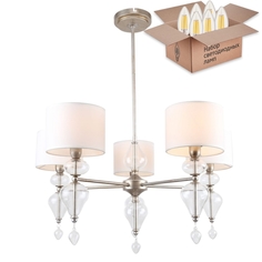 Подвесная люстра с лампочками Favourite Ironia 2554-5P+Lamps E14 Свеча