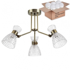 Потолочная люстра с лампочками Lumion Jackie 3704/3C+Lamps E14 P45