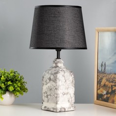 RISALUX Настольная лампа Эдда Е14 40Вт серый 22.5х22.5х37см