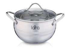 Кастрюля Lara LR02-362 11,1 л серебристый